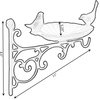 Gardenised Outdoor Garden Wall Mounted Hanging Iron Bird Bath and Feeder Decor, Bronze QI004530